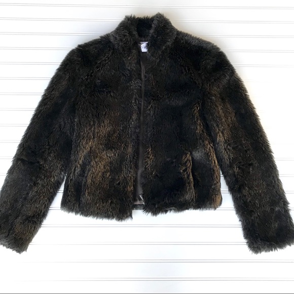 Armani Exchange Jackets & Blazers - Armani Exchange Faux Fur Coat, Black Brown, Size S